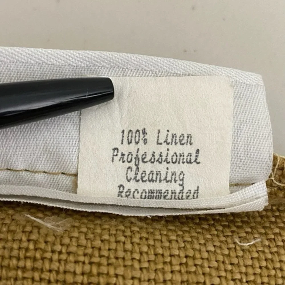 Vtg‎ Legacy 100% Linen Pillow Sham Open Weave Rustic Natural Luxury Zip Closure